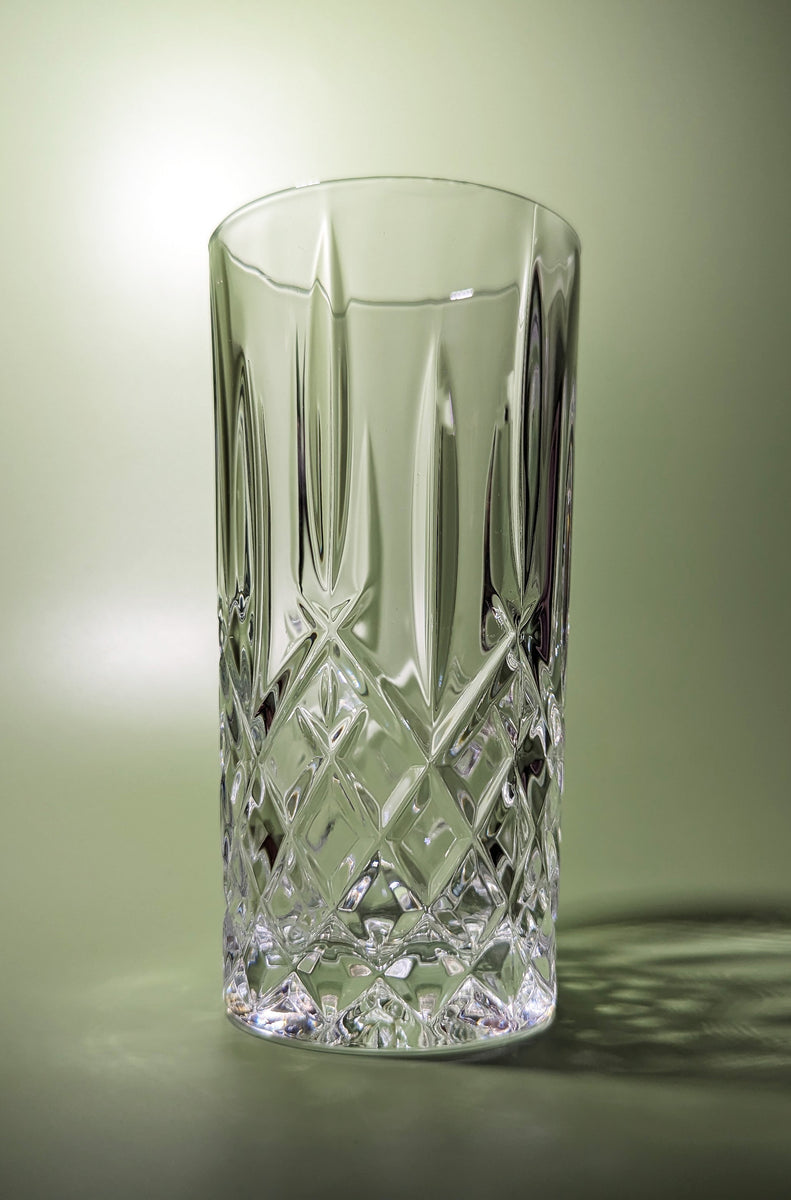 Pair of Diamond Cut Crystal Highball Glasses – Drinks Distilled