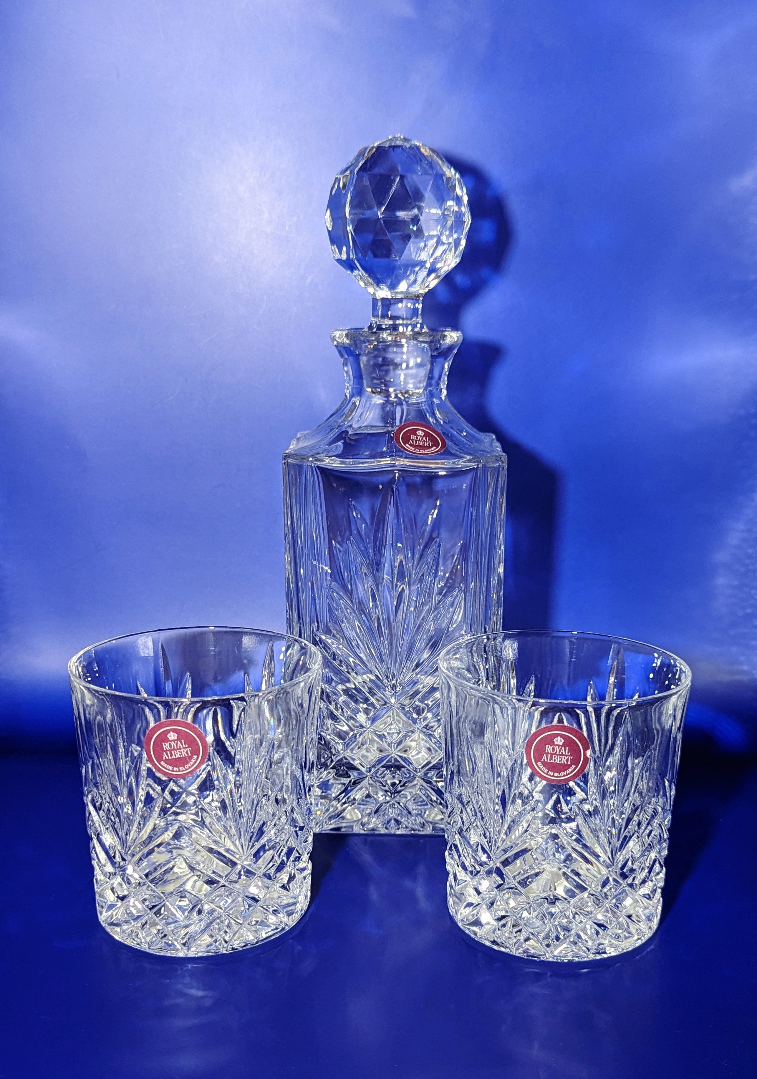 Store Crystal decanter goblets whiskey