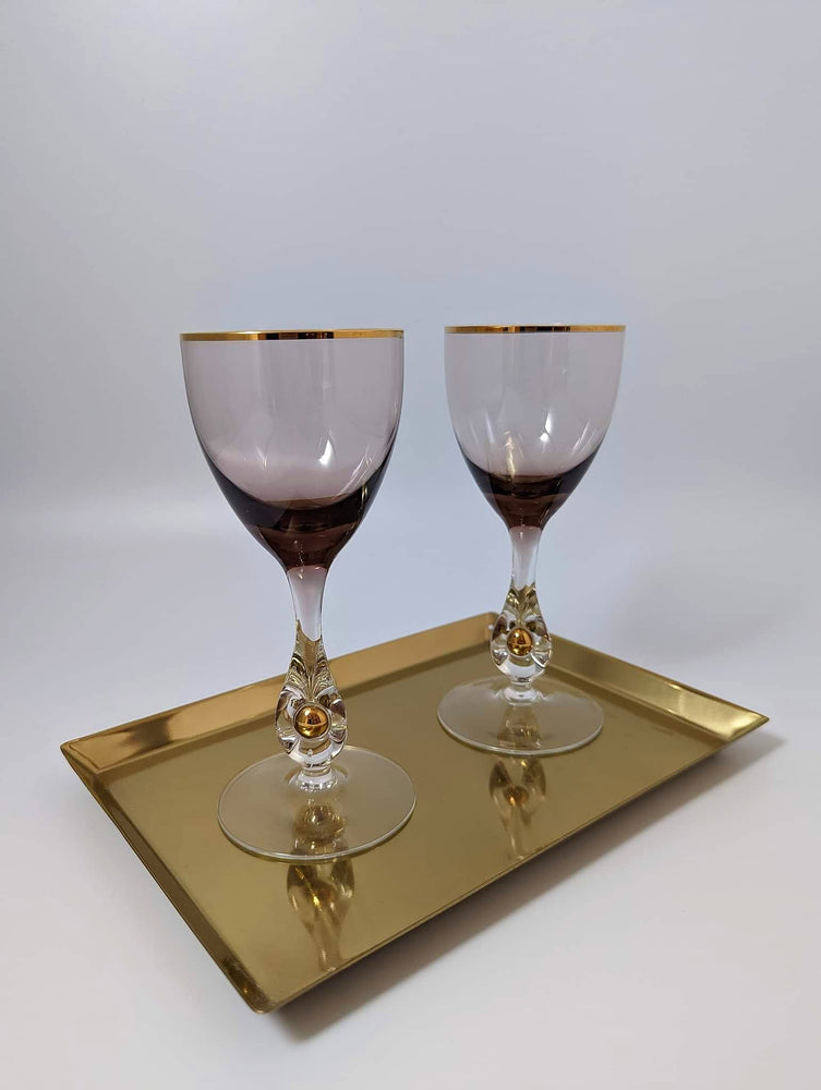 Pair of Vintage Hot Toddy Glasses with Bubble Stem – Drinks Distilled