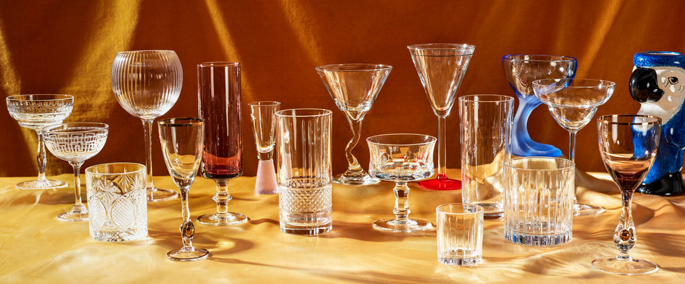 Retro Martini Glasses With Yellow Stems set of 5, Retro Cocktail Glasses, Funky  Martini Glasses, Retro Glassware, Retro Barware 