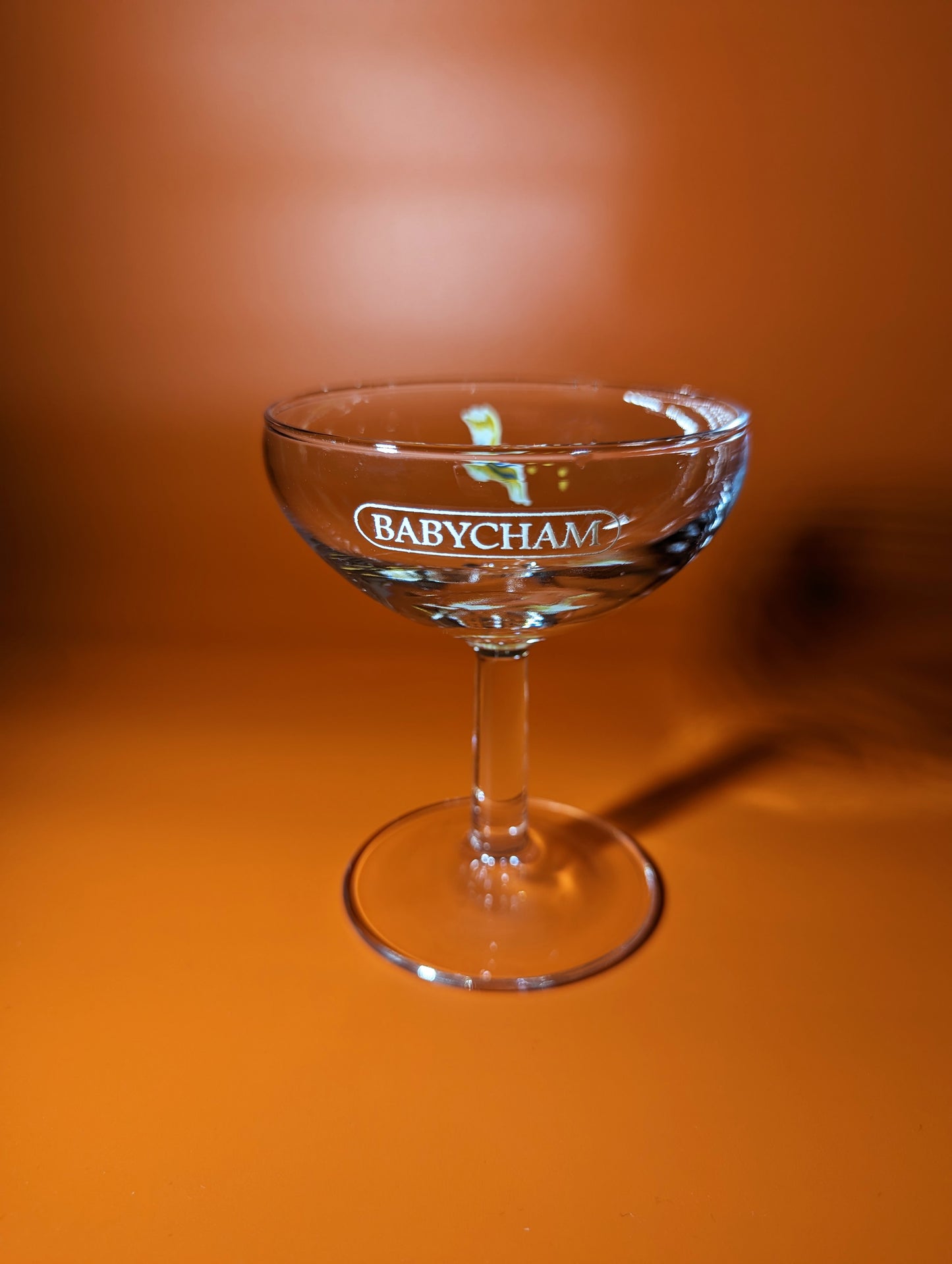 Pair of Vintage Babycham Coupe Glasses