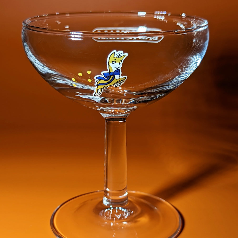 Pair of Vintage Babycham Coupe Glasses