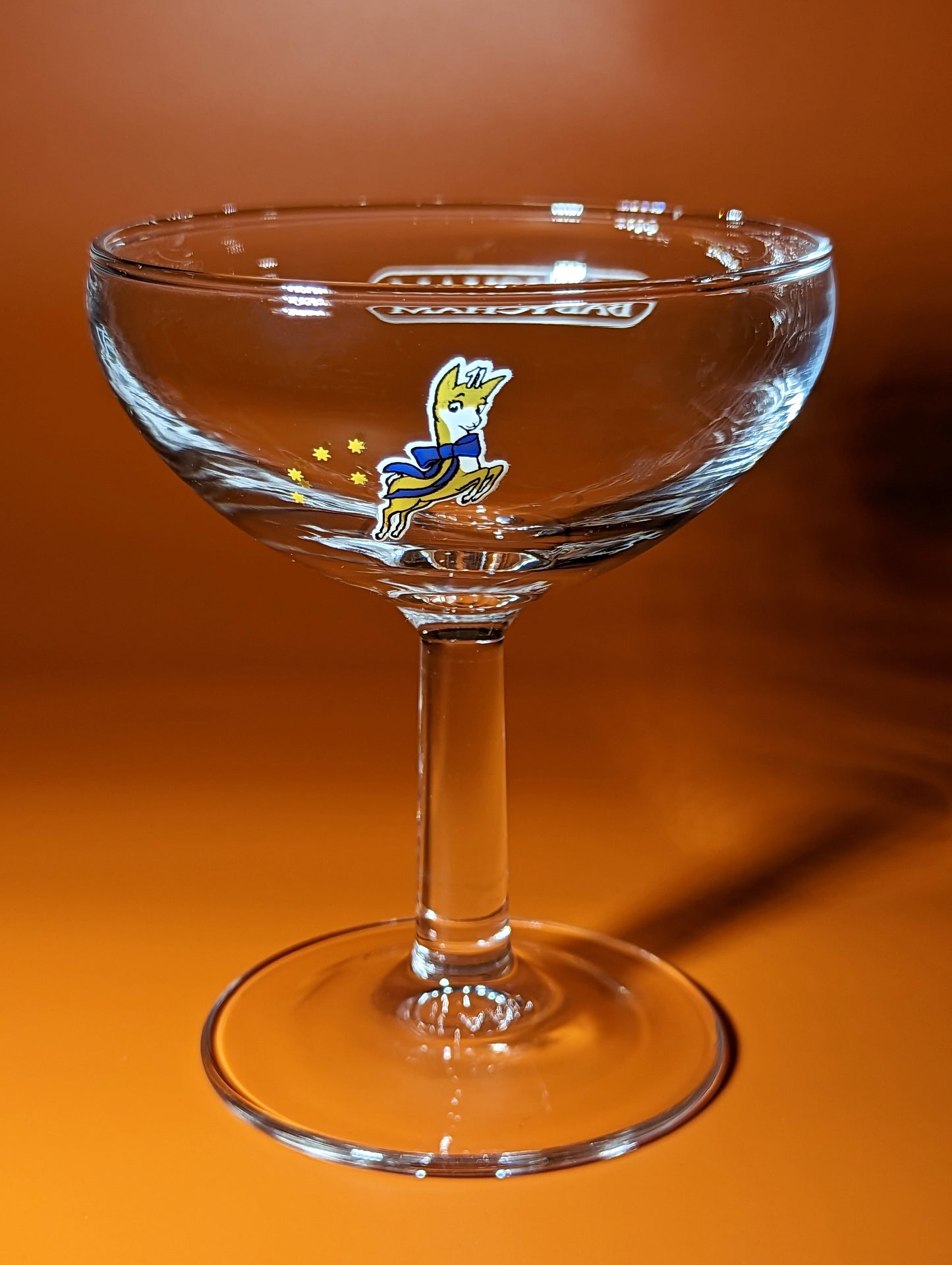 Pair of Vintage Babycham Coupe Glasses