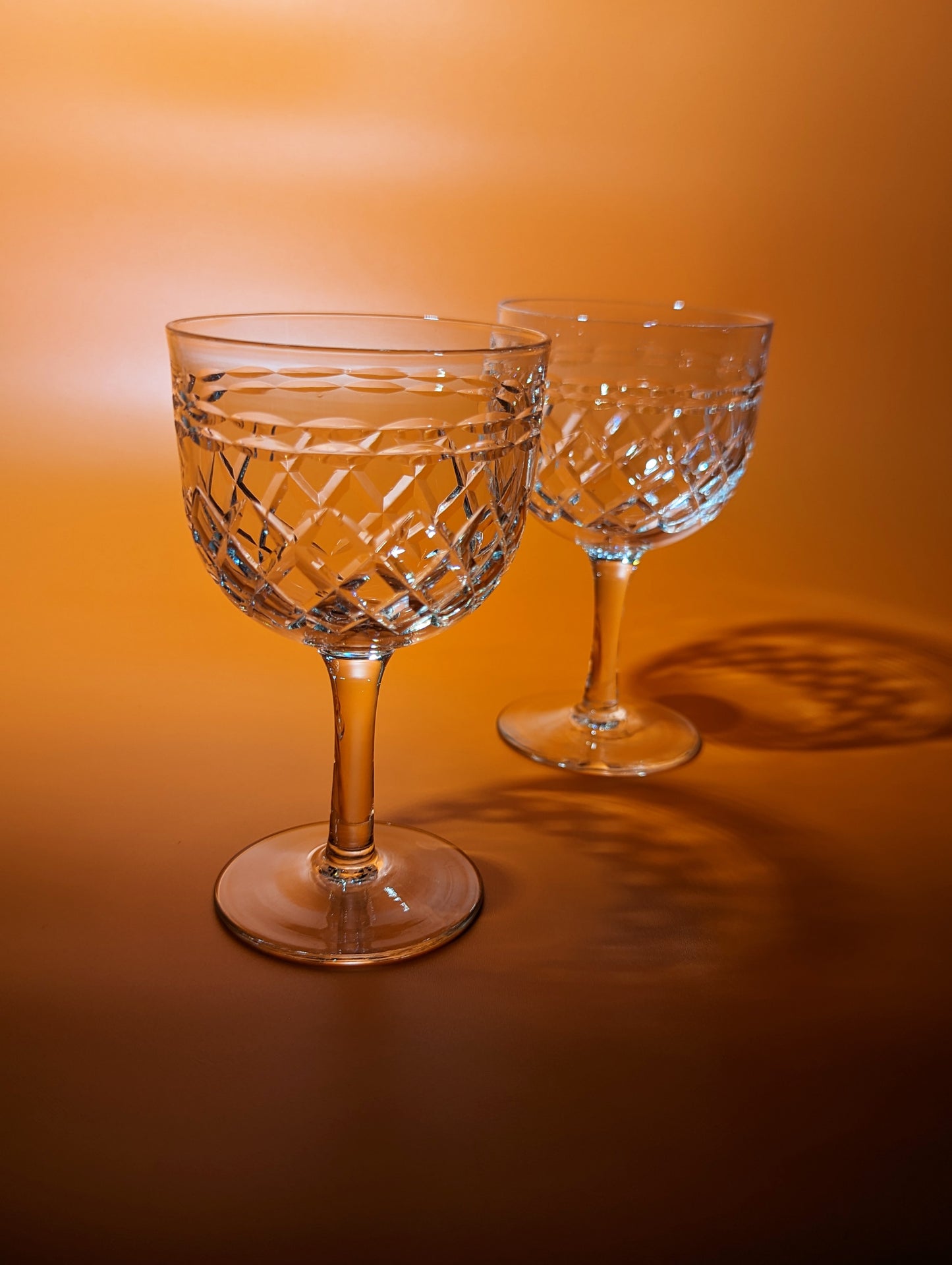 Pair of Tudor 'Seymour' Cut Cocktail Glasses