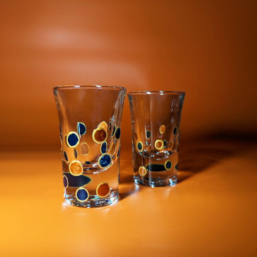 Pair of Vintage Dotty Shot Glasses