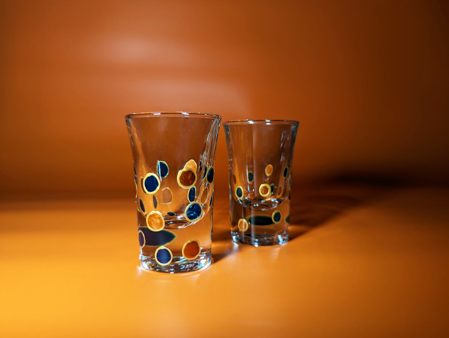 Pair of Vintage Dotty Shot Glasses