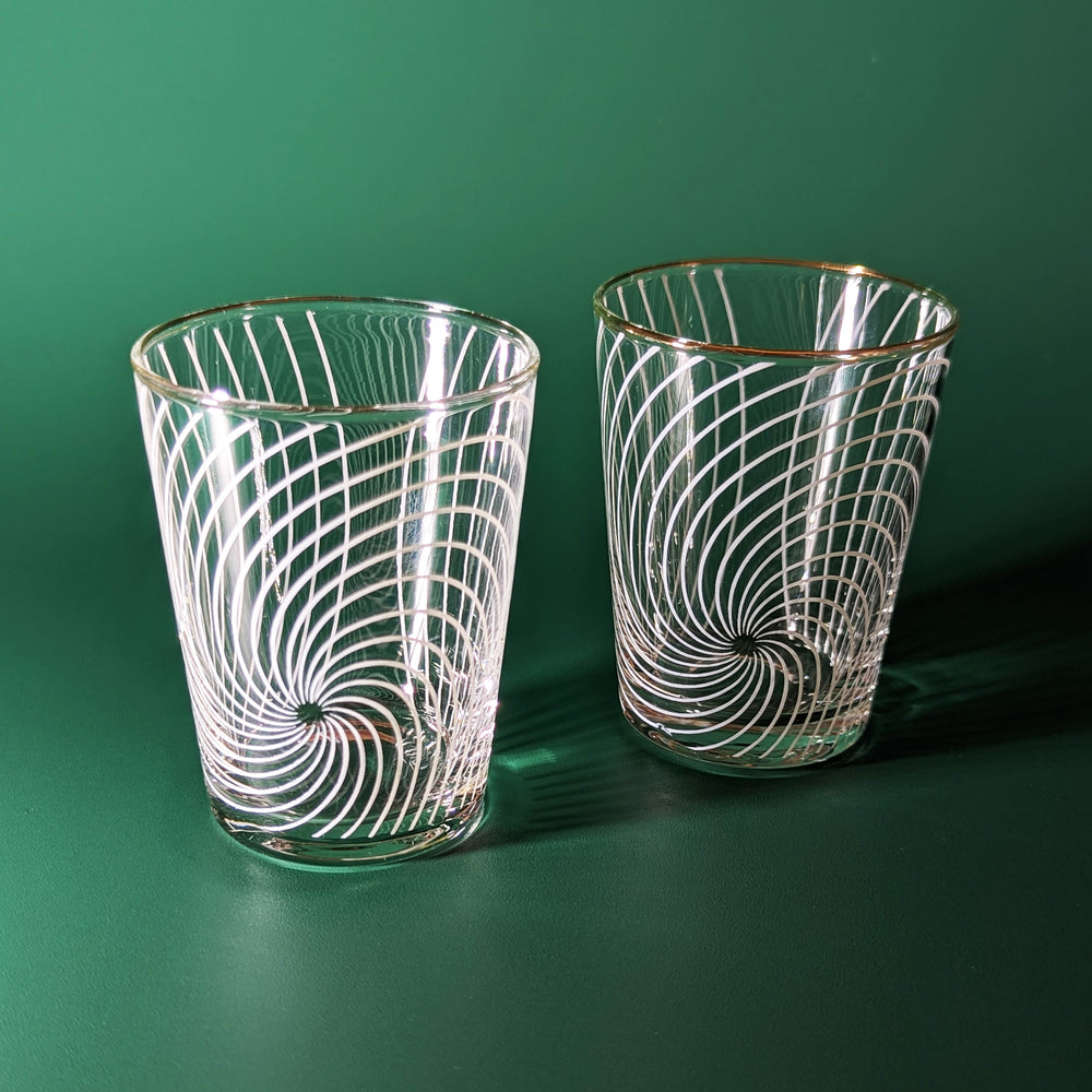 Set of Three Vintage Atomic Shot Glasses