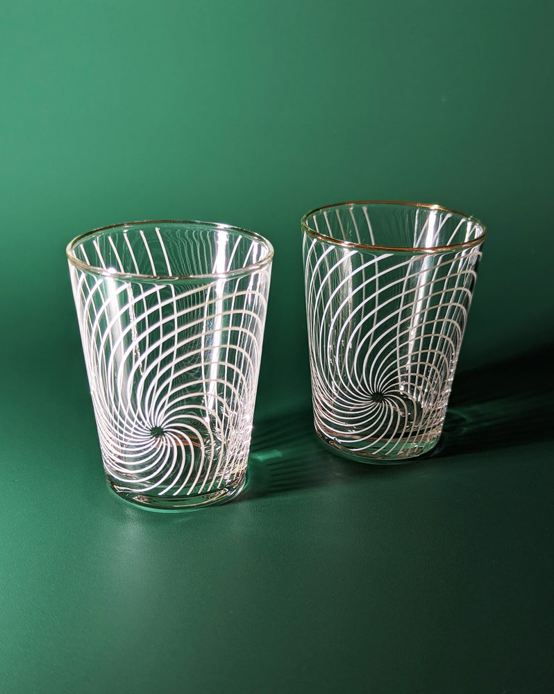 Set of Three Vintage Atomic Shot Glasses