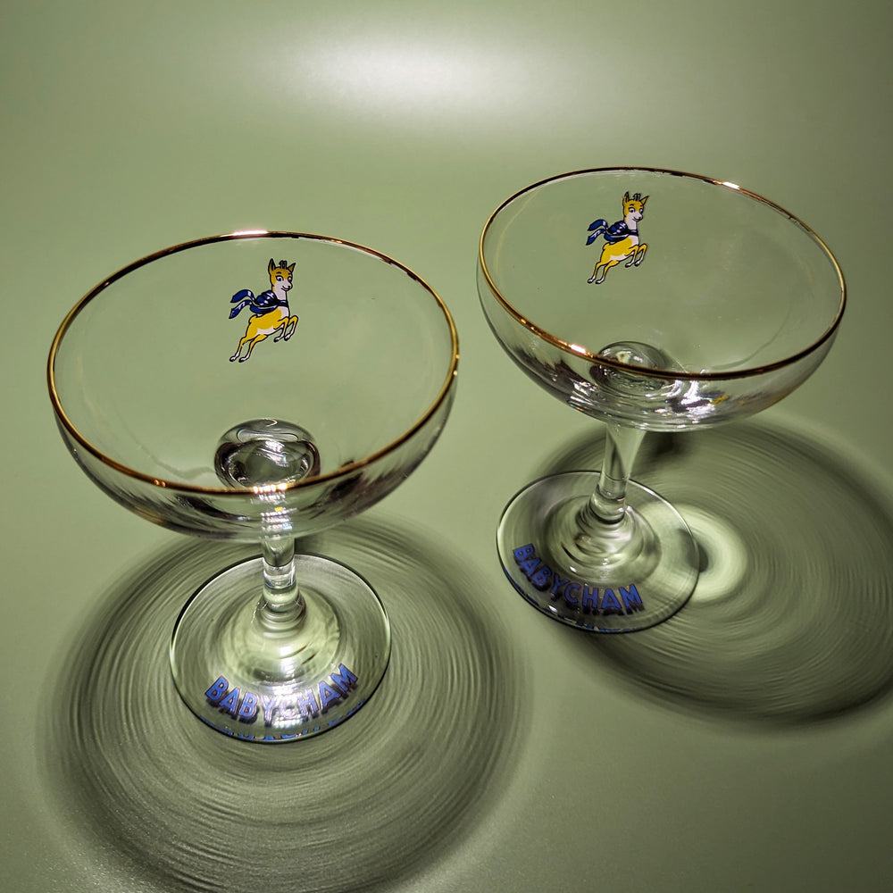 Pair of Vintage Babycham Coupes