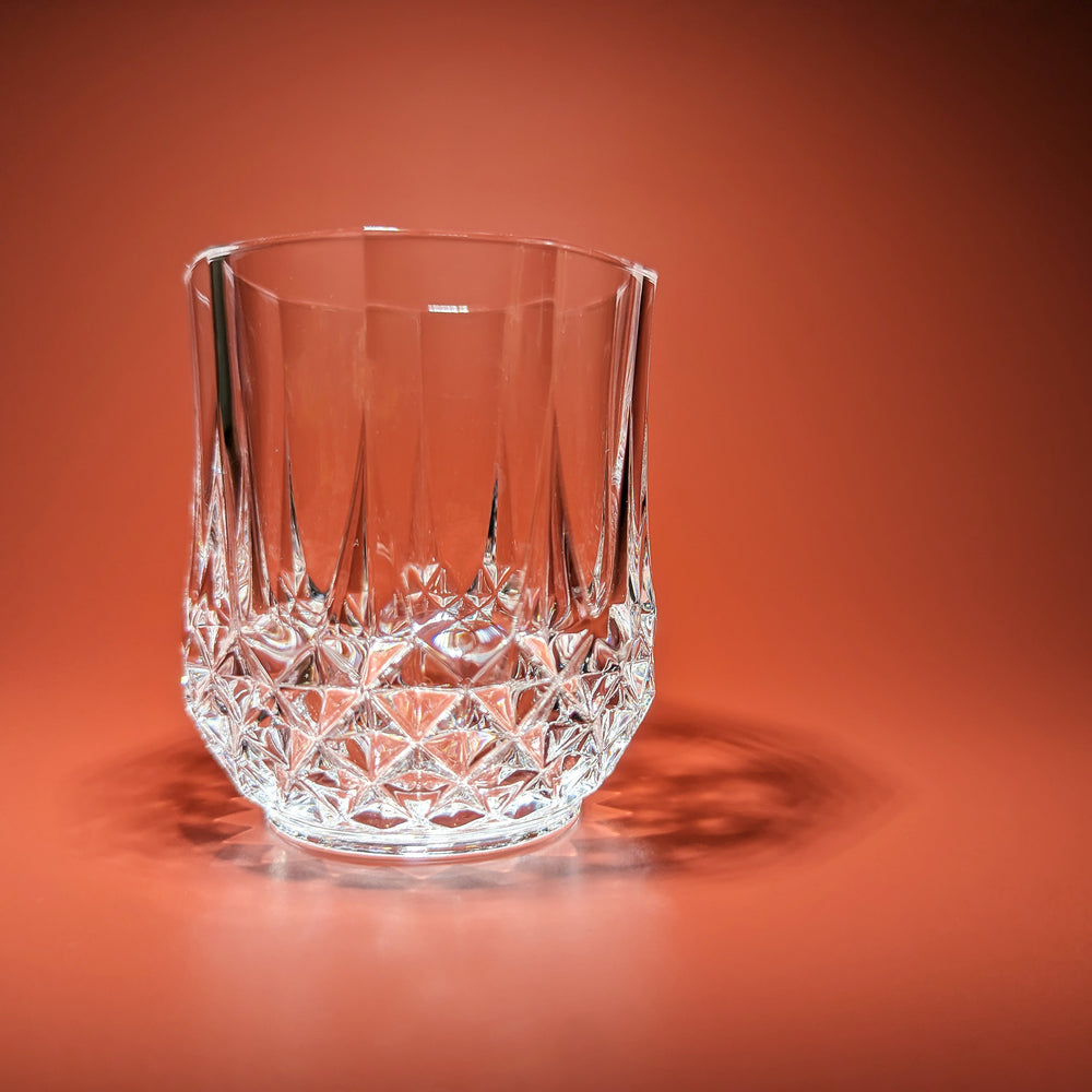 Pair of Fluted Cristal D'Arques-Durand Crystal Rocks Glasses