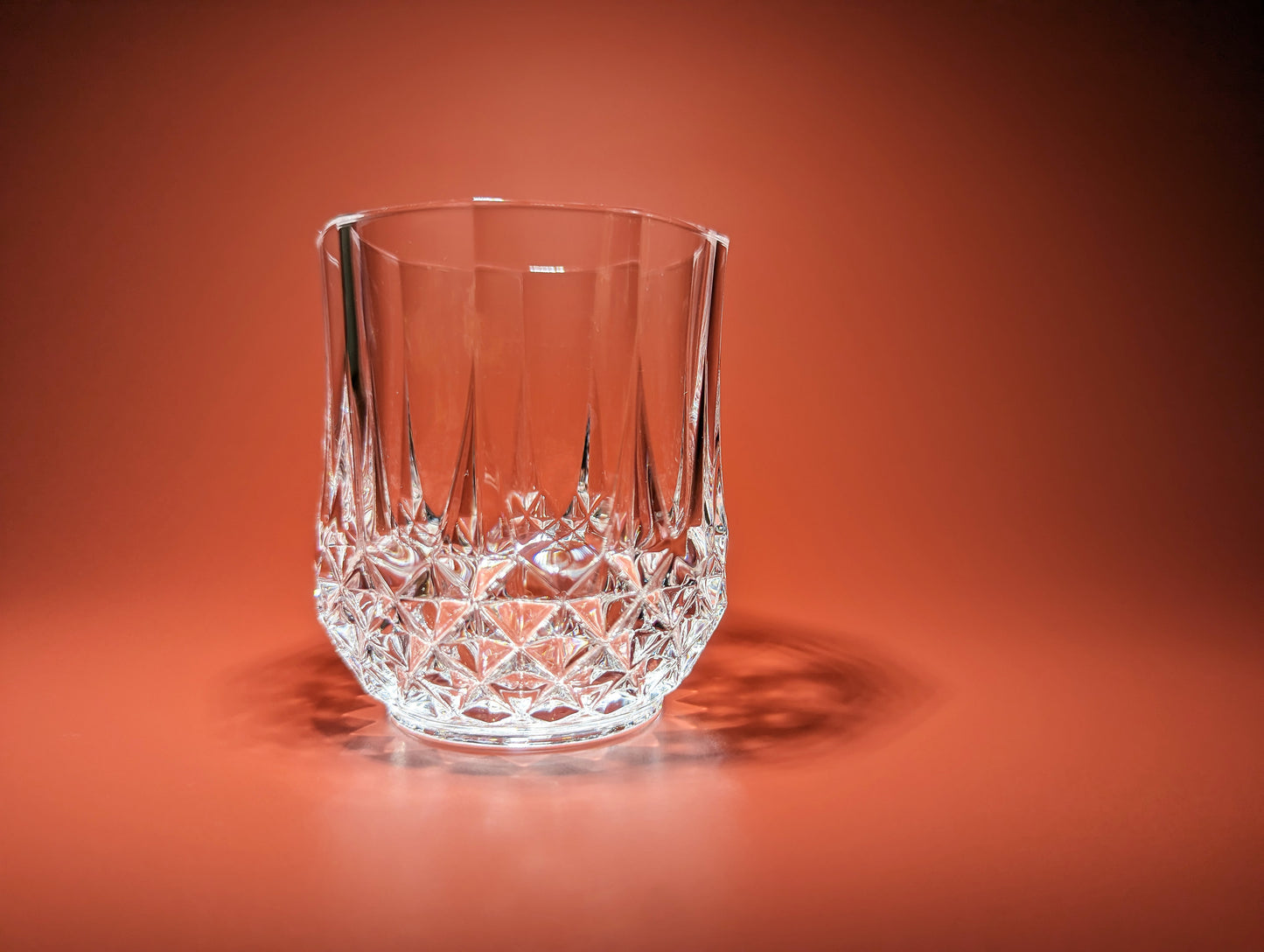 Pair of Fluted Cristal D'Arques-Durand Crystal Rocks Glasses