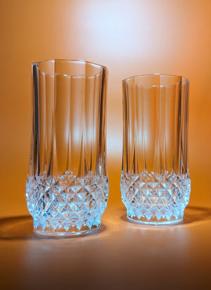 Pair of Cristal D'Arques-Durand Crystal Highball Glasses