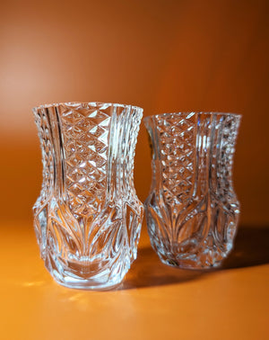 
            
                Load image into Gallery viewer, Pair of Vintage Cristal d&amp;#39;Arques Lead Crystal Shot Glasses
            
        