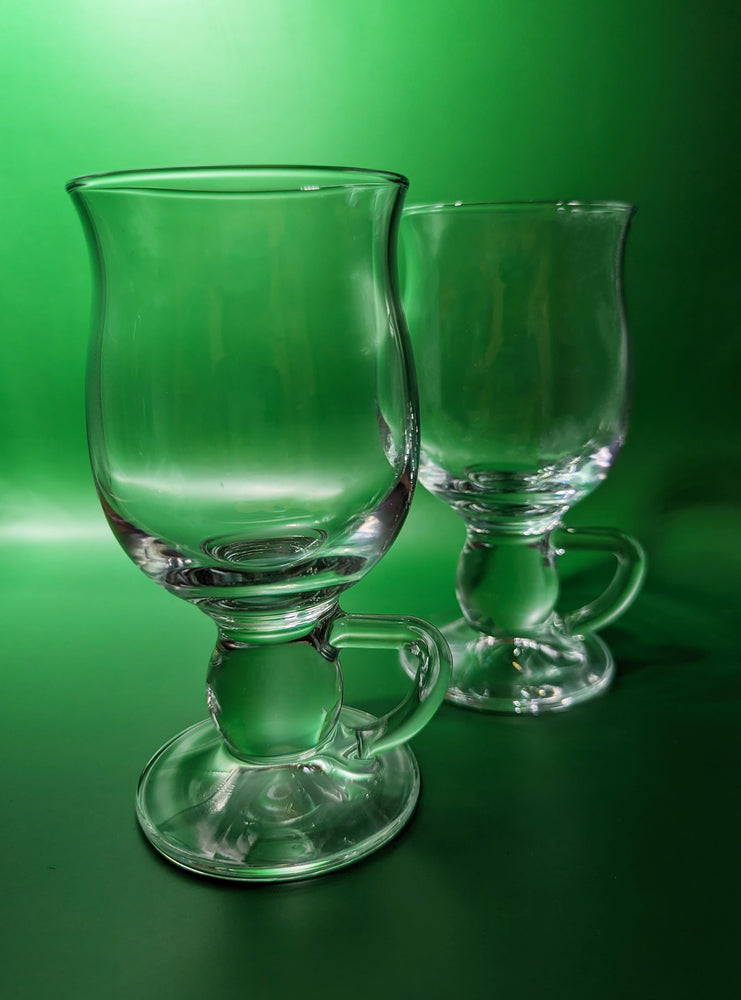 Pair of Vintage Hot Toddy Glasses with Bubble Stem – Drinks Distilled