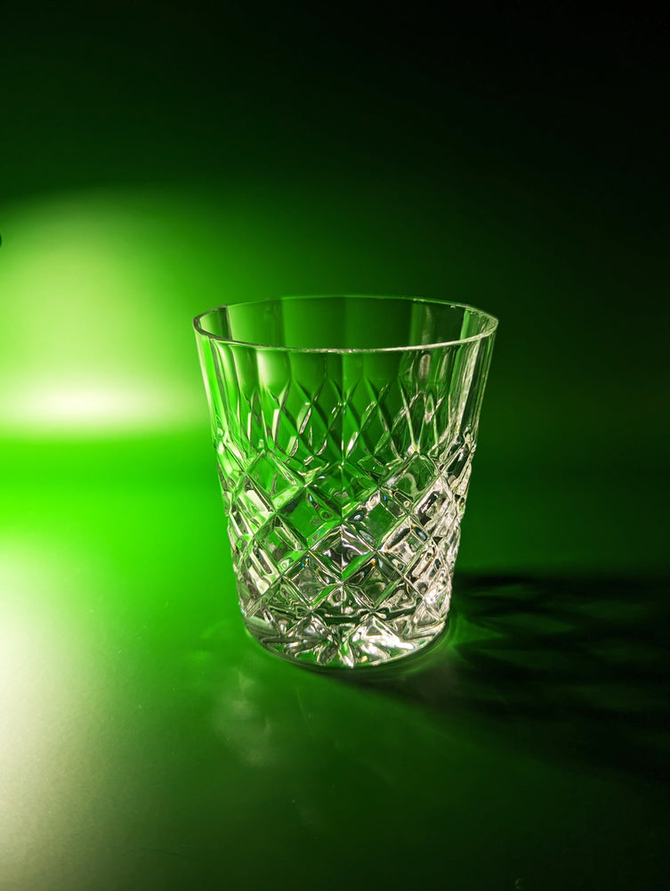 Pair of Crystal Diamond Cut Rocks Glasses – Drinks Distilled