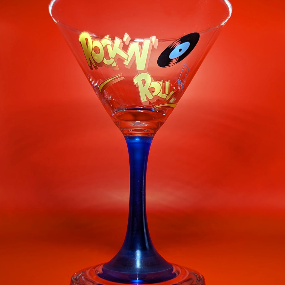 Pair of Vintage Rock 'n' Roll Martini Glasses