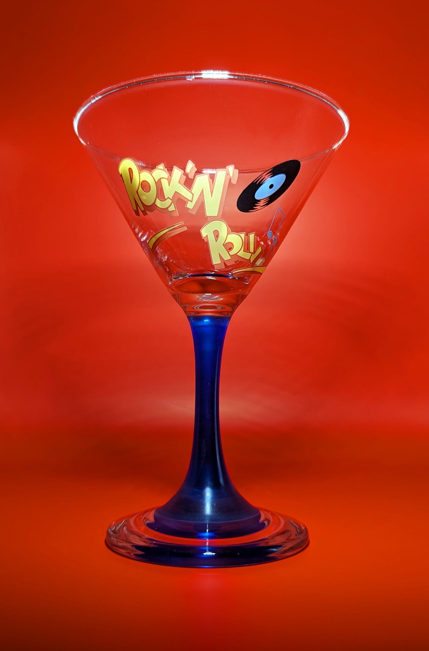 Pair of Vintage Rock 'n' Roll Martini Glasses