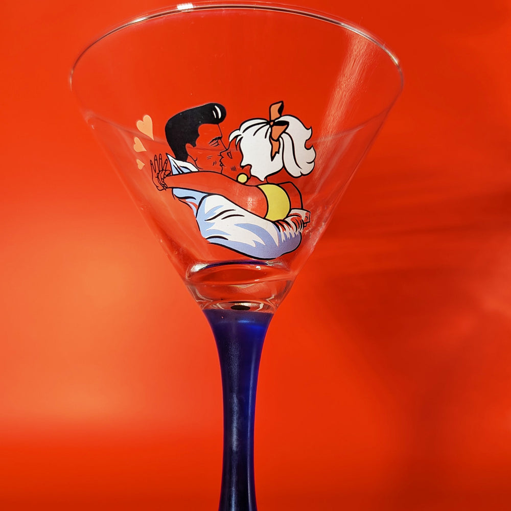 
                  
                    Pair of Vintage Rock 'n' Roll Martini Glasses
                  
                