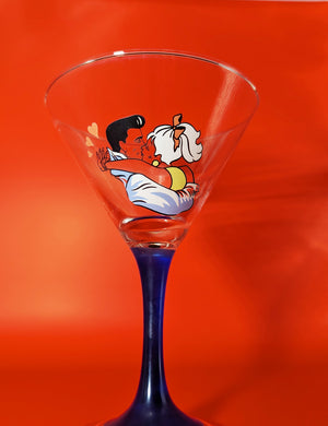 Pair of Vintage Rock 'n' Roll Martini Glasses