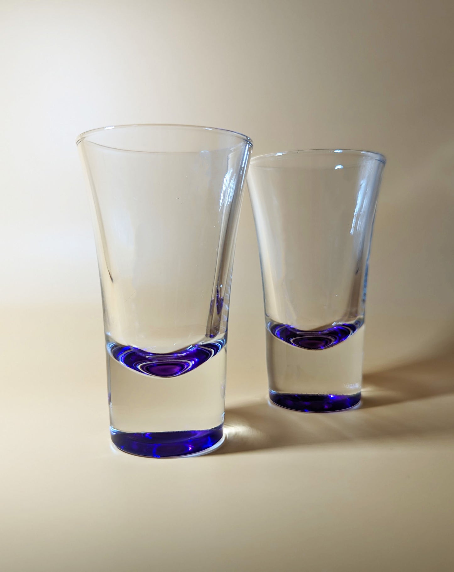 Pair of Vintage Disco Purple Shot Glasses