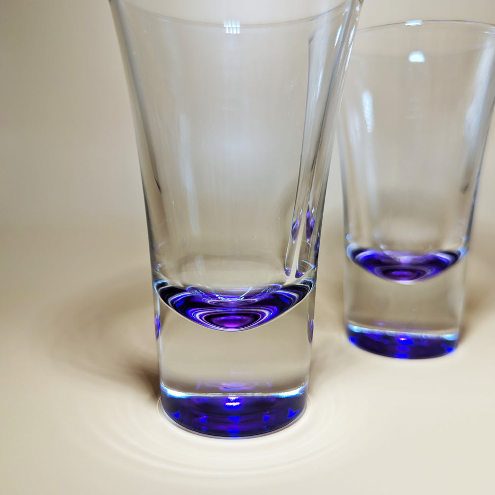 Pair of Vintage Disco Purple Shot Glasses