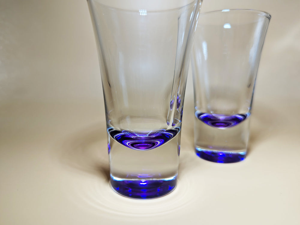 Pair of Vintage Disco Purple Shot Glasses