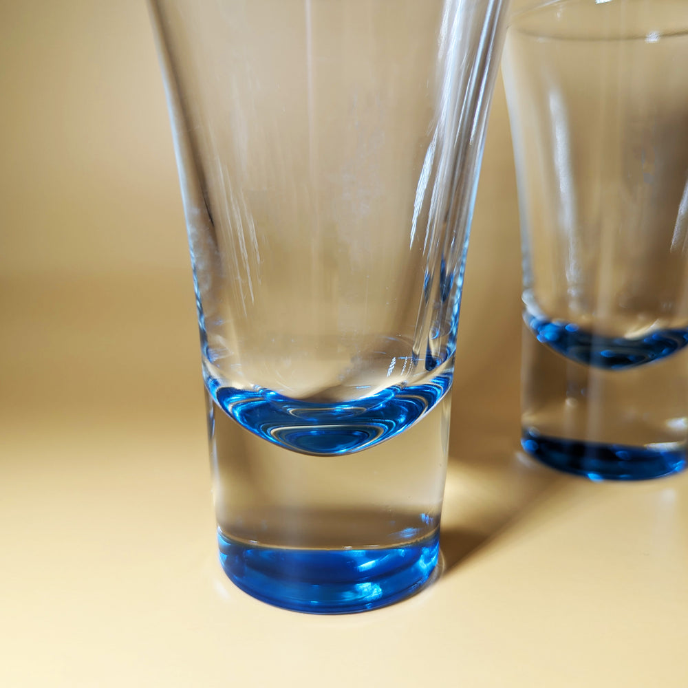 Pair of Vintage Disco Blue Shot Glasses