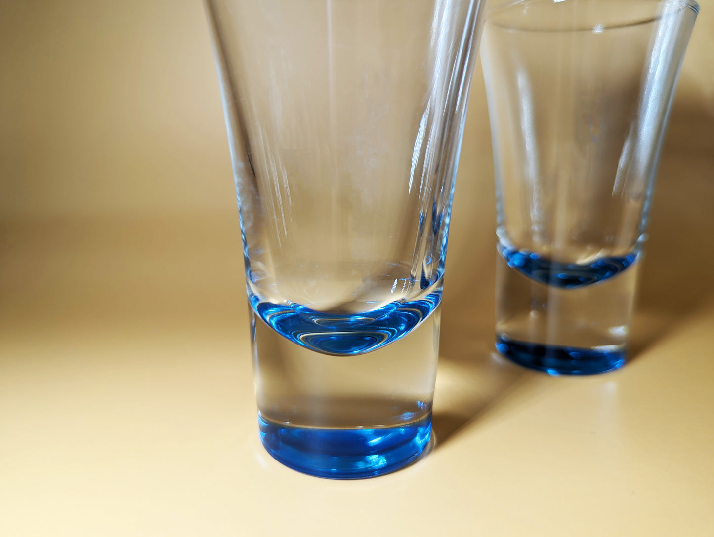 Pair of Vintage Disco Blue Shot Glasses