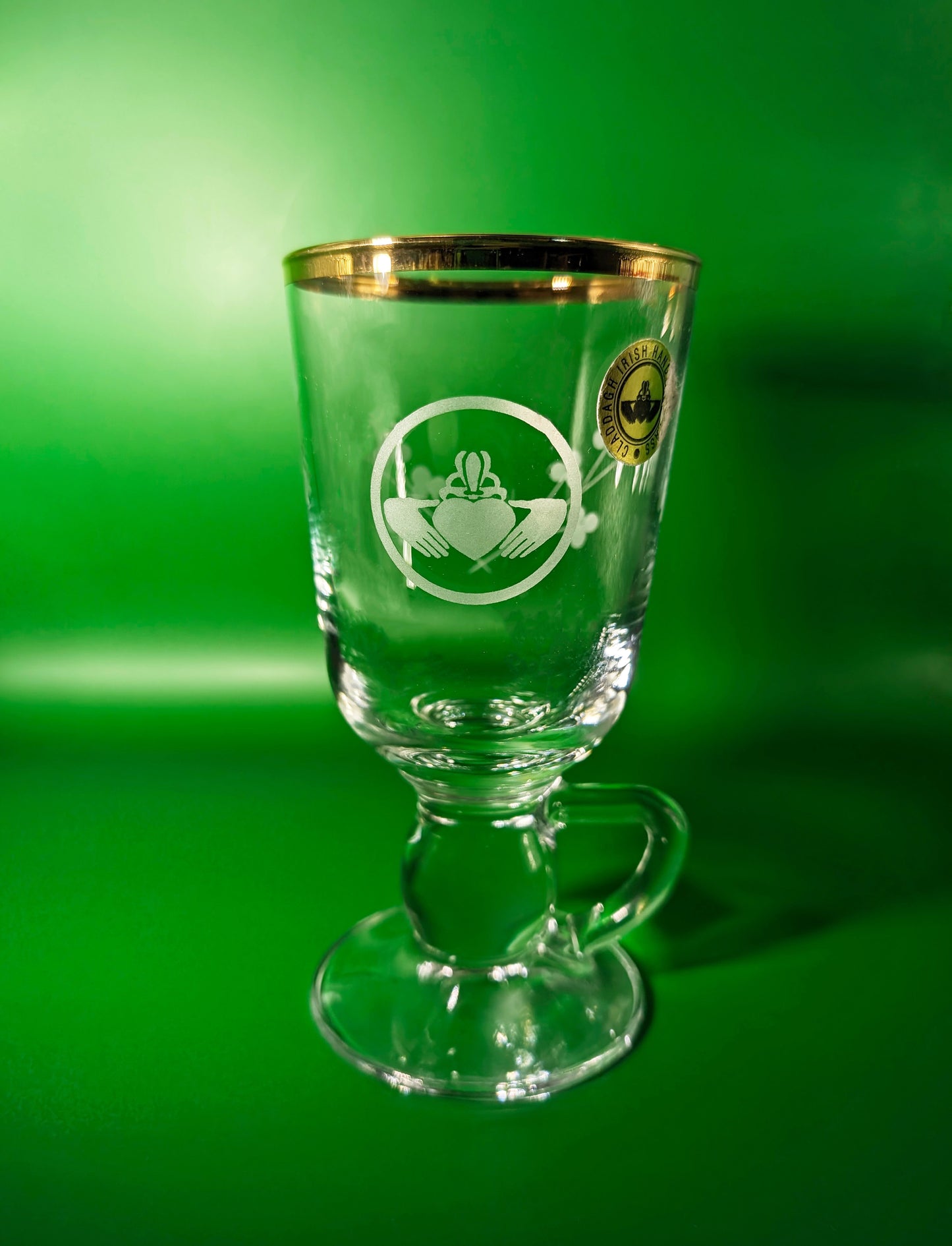 Pair of Claddagh Irish Coffee Glasses