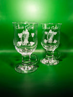 Pair of Harp Printed Eamon Irish Coffee Glasses