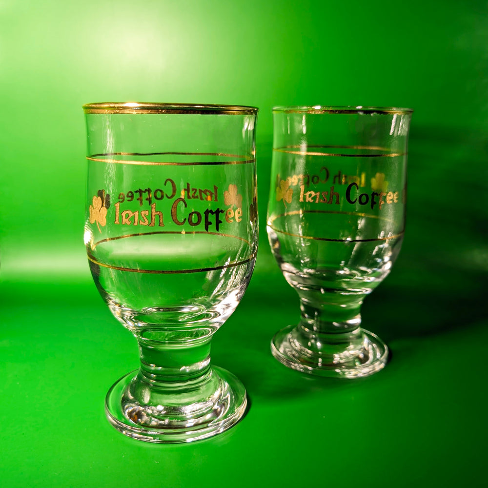 
                      
                        Pair of Gold Trimmed Rayware Irish Coffee Glasses
                      
                    