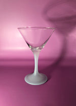 Pair of Vintage Frosted Martini Glasses