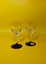 Pair of Vintage Tasting Glasses With Twisted Stem