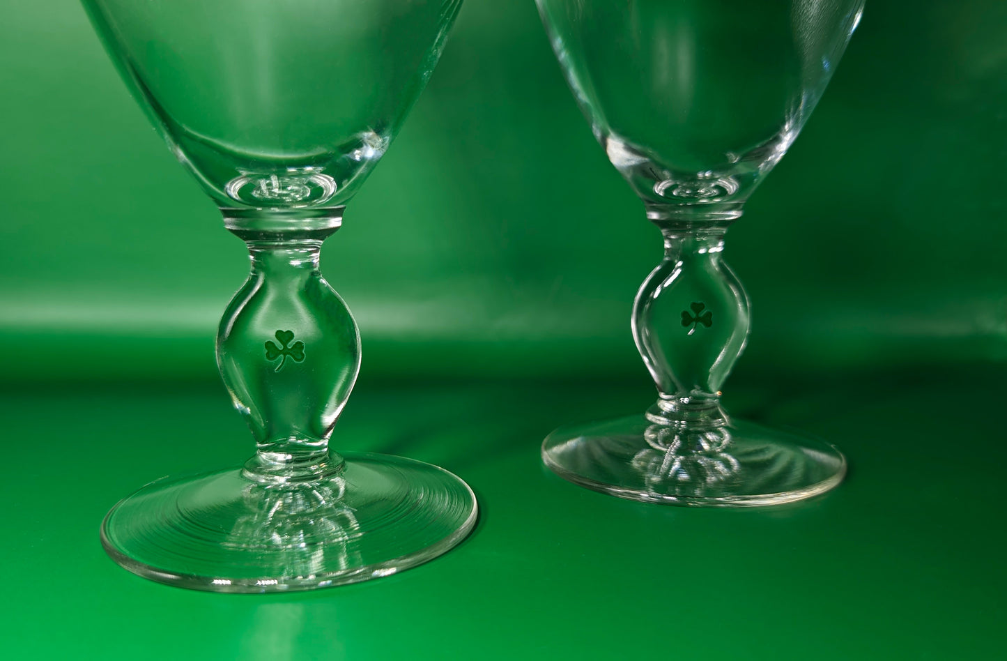 Pair of Vintage Irish Coffee Glasses With Shamrocks