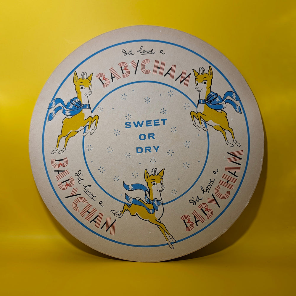 Extra Large Vintage Babycham Coaster