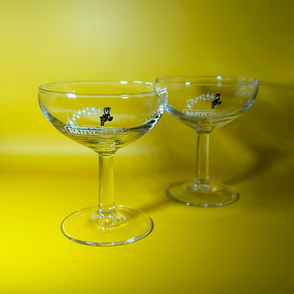 Pair of Vintage 70s Babycham Coupes