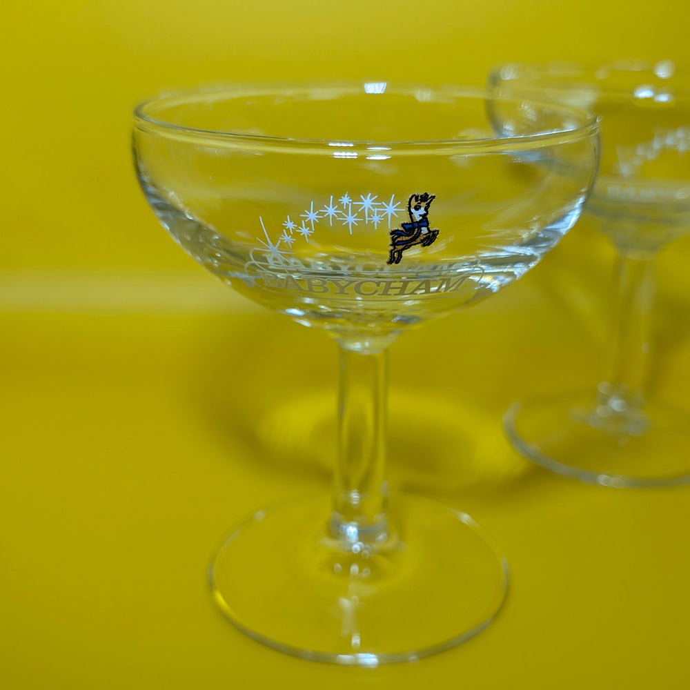 Pair of Vintage 70s Babycham Coupes