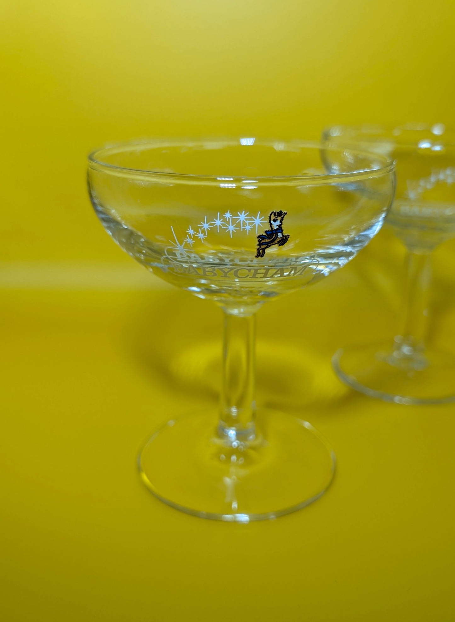 Pair of Vintage 70s Babycham Coupes