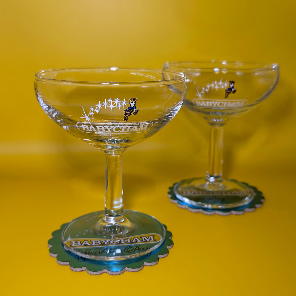 
                  
                    Pair of Vintage Babycham 60th Anniversary Coasters
                  
                