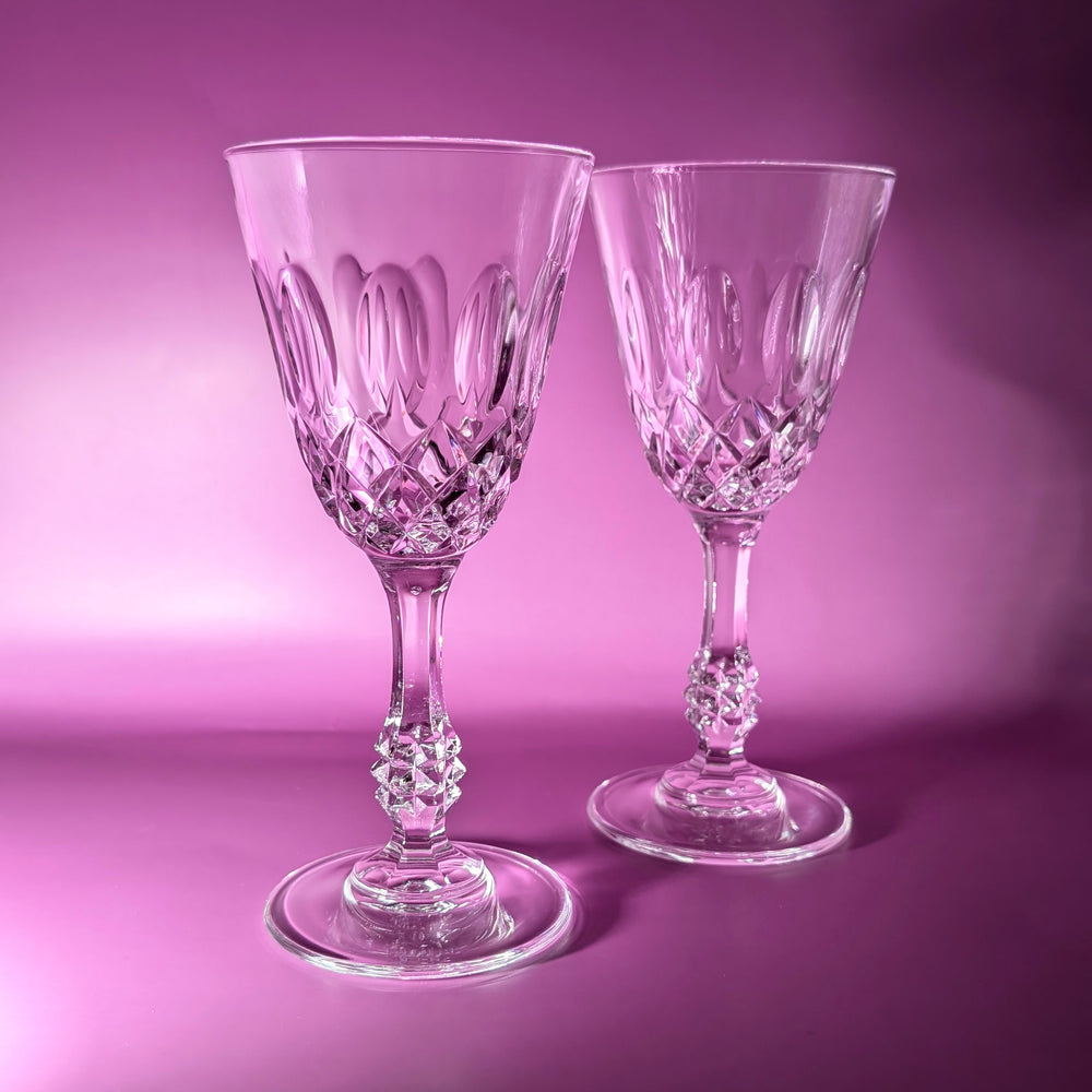 Pair of Vintage Edinburgh Crystal Tasting Glasses