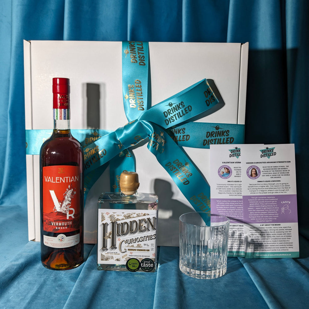 Hidden Curiosities Aranami Strength Gin & Valentian Vermouth Rosso Negroni Cocktail Set