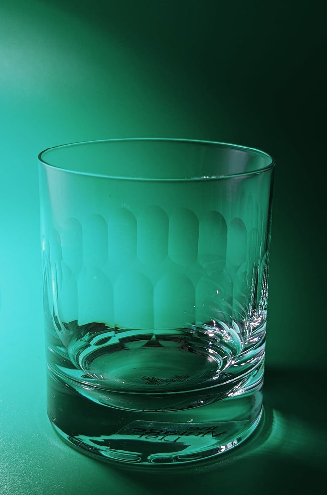 The Vintage List Crystal Rocks Glass with Lens Motif