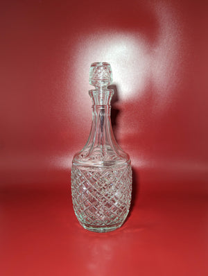 Criss Cross Mid-Century Decanter
