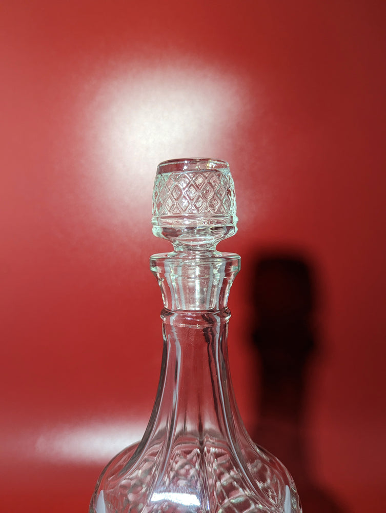 Criss Cross Mid-Century Decanter