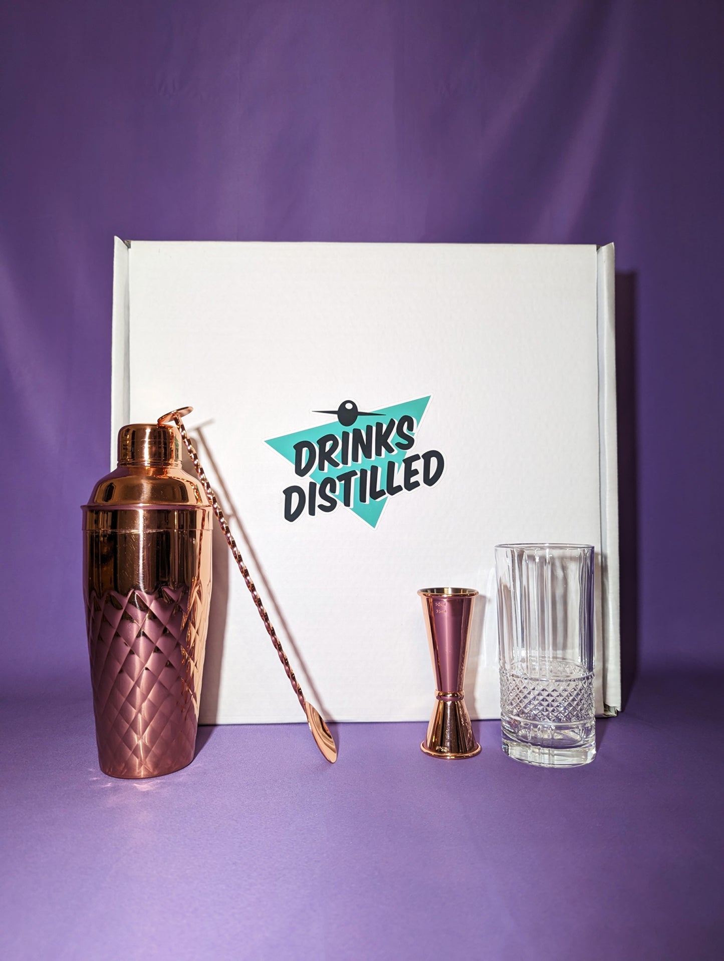 Rose Gold Cobbler Shaker Cocktail Set